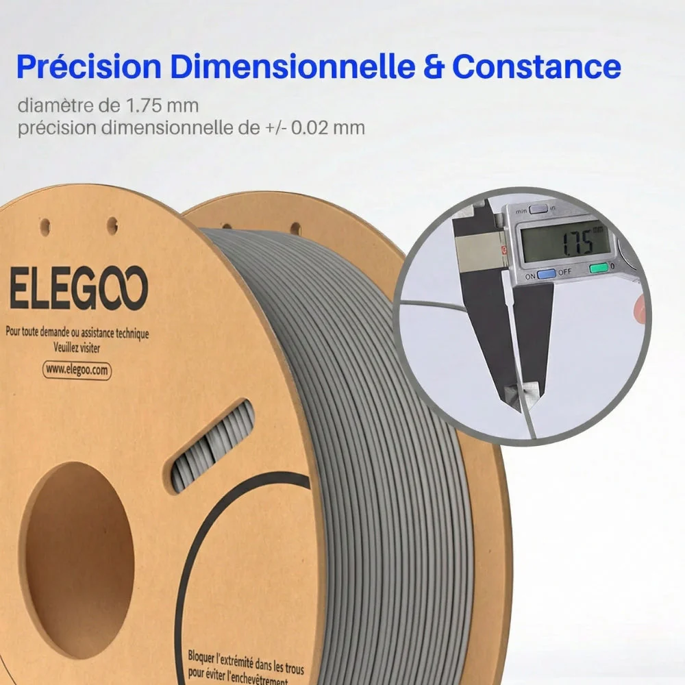 Elegoo - PLA - Translucide (Translucent) - 1,75 mm - 1 kg - RFID - Image 6